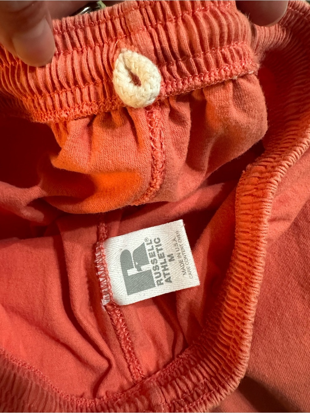 Vintage 90s Womens Russell Athletic Jersey Gym Shorts Made In USA Coral Pink M - Picture 5 of 7